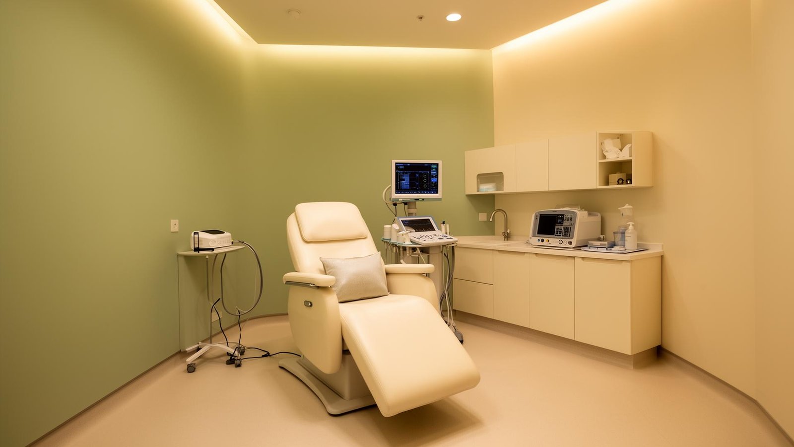 Ketamine therapy treatment room in professional wellness clinic