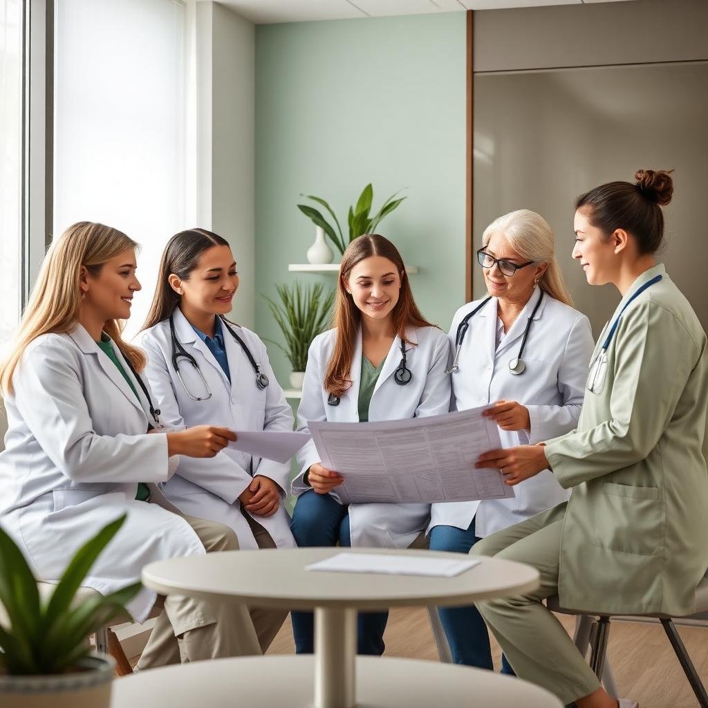 Wellness care team coordinating personalized treatment plan