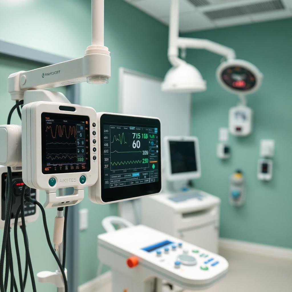 Monitoring equipment used during ketamine therapy session