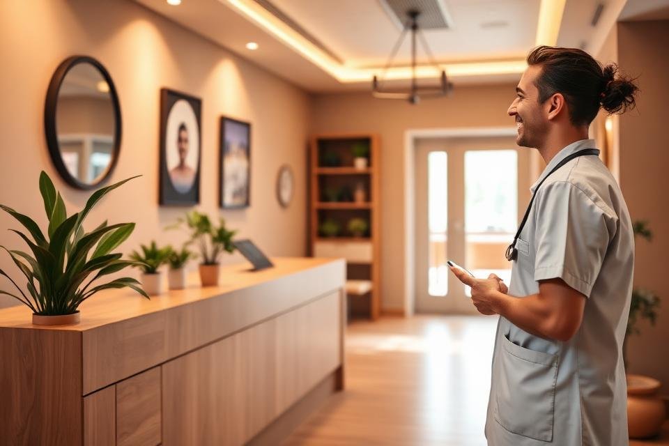 New patient wellness intake at integrative clinic