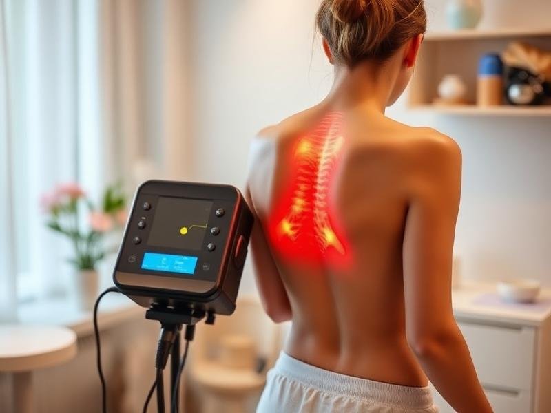 PEMF pulsed electromagnetic field therapy device treating patient for pain and cellular repair