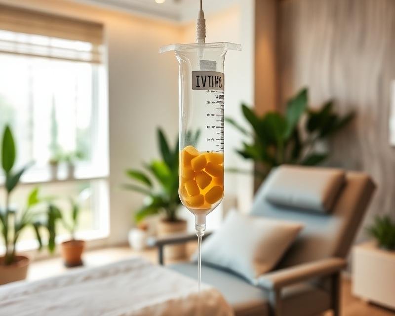 IV wellness therapy administered in integrative clinic