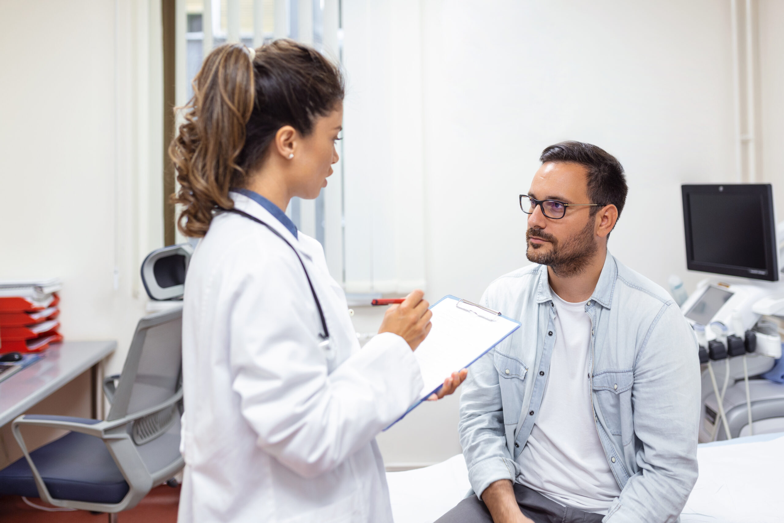Advanced practice provider reviewing personalized wellness plan with patient